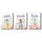 Big Dot of Happiness Let's Be Fairies - Fairy Garden Kids Bathroom Rules Wall Art - 7.5 x 10 inches - Set of 3 Signs - Wash, Brush, Flush